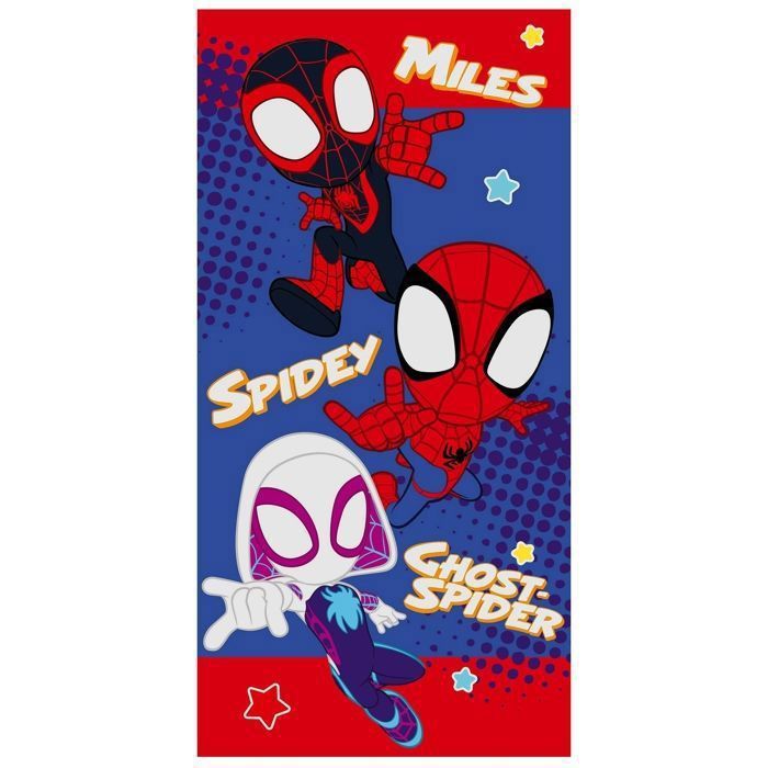 Serviette Enfant Marvel Spidey 70x140 Cm - 100% Polyester, Léger Et Rapide à Sécher - Idéale Plage Et Piscine