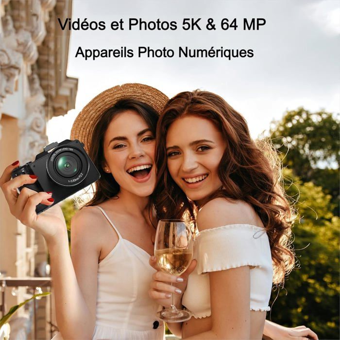 Appareil Photo Numérique 4K 48 Mp Autofocus Avec Objectif Grand Angle