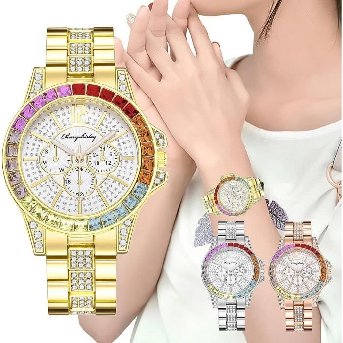 Montre en on sale diamant pas cher