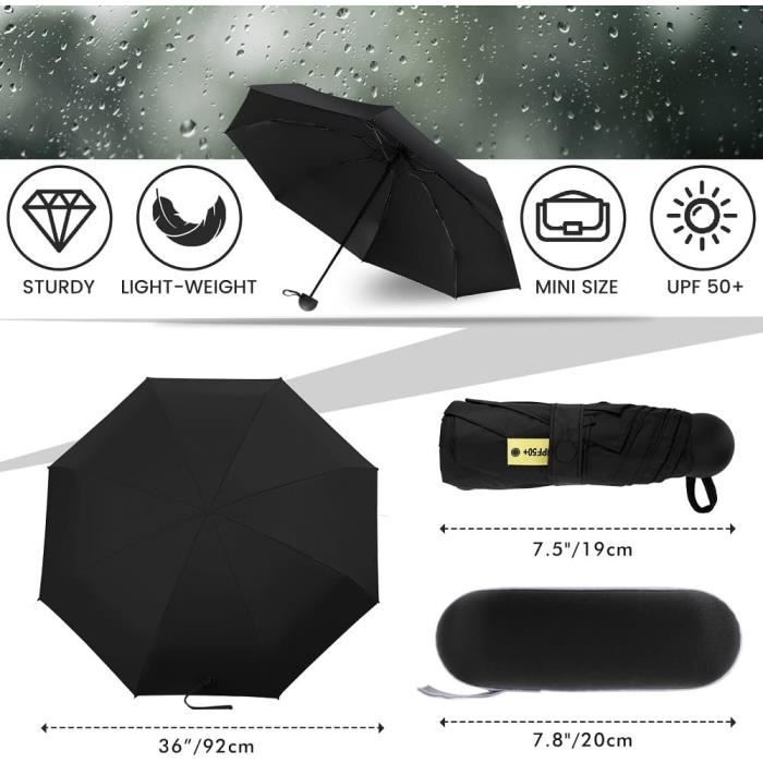 Mini Parapluie De Voyage Compact, Pliable, Protection UV - Neuf Avec étiquette