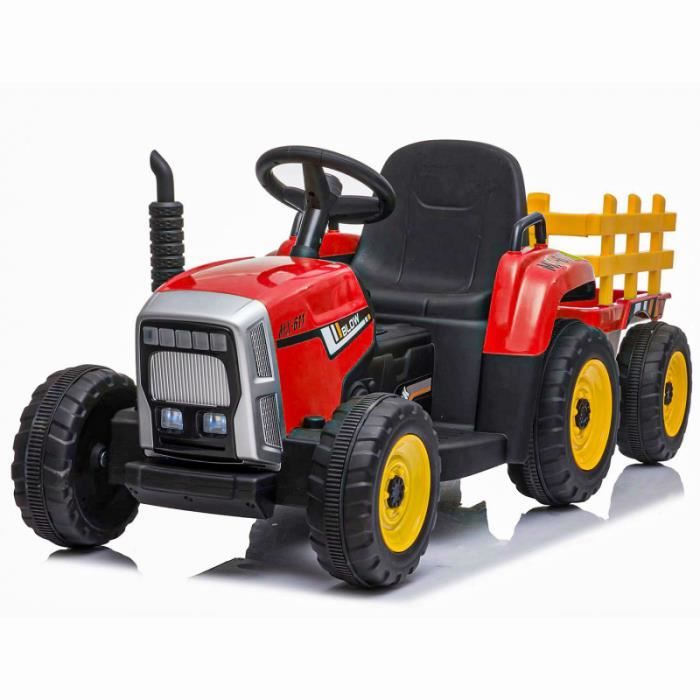 Tracteur Avec Remorque Electrique Pour Enfants 12 V Avec Télécommande 2,4g  - 3 Vitesses à Prix Carrefour