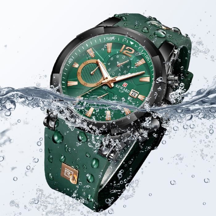 REWARD Marque Hommes Montres Bracelet En Silicone Sport