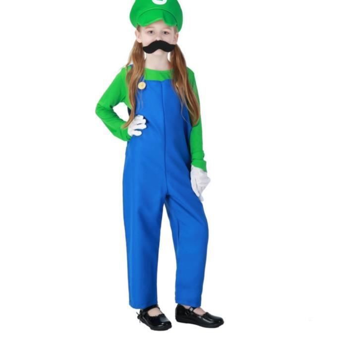 Déguisement Mario Fille – Combinaison Courte, Casquette Rouge
