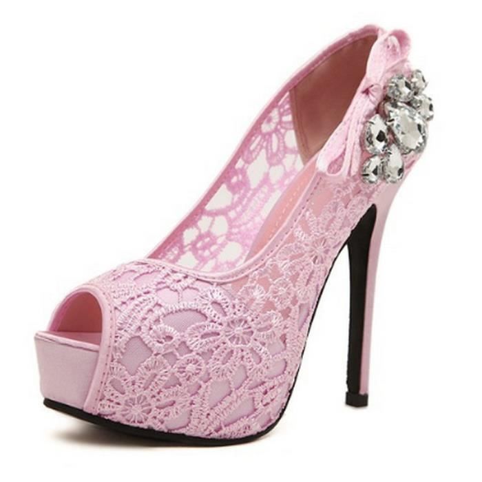 Escarpin Femmes GJ Nouvelle Talons hauts plateforme sexy Respirant rose Achat Vente Escarpin Femmes GJ Nouvelle Talons hauts plateforme sexy Respirant rose pas cher Cdiscount