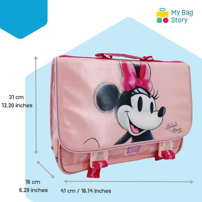 mybagstory Cartable Minnie Mouse Enfant Ecole Primaire Maternelle Garderie Cartable Fille 41 cm Idee Cadeau