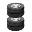 Pneu de roue de voiture RC de résistance à l'usure des pneus en caoutchouc, roues de remorque RC, pratique pour tracteur RC de-2
