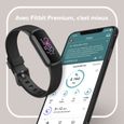 Bracelet connecté Fitbit Luxe - Graphite - Noir - Suivi d'activités - 20 modes d'exercice - Capteur SpO2-2