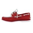 Chaussures bateau homme en cuir rouge Timberland Classic Boat 2-eye-2