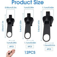 Curseur De Fermeture Éclair Remplacement Dents De Fermeture Éclair 6 Pcs Curseurs De Fermeture Éclair Universel