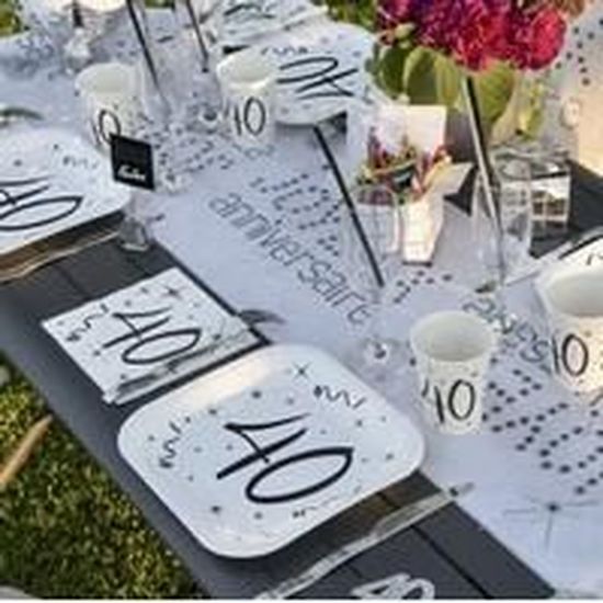 Chemin De Table Anniversaire 18 Ans Achat Vente Chemin De Table Cdiscount