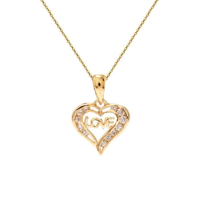Collier en Argent 925 doré Or jaune 18k assemblé d'Oxyde de zirconium – Maison Di Giorgio