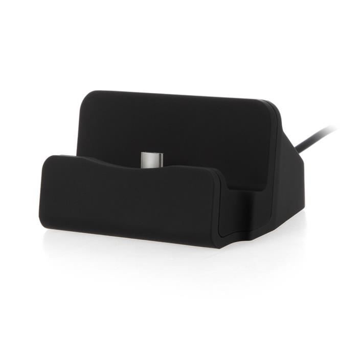 Station De Charge Bureau Pour Doogee S40 - Dock Micro USB Reversible Noir - Neuf