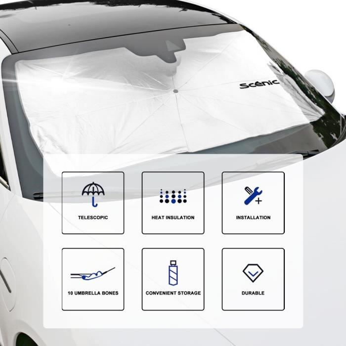 Pare-soleil,Pare-brise de voiture avec couverture de bloc de  glace,accessoires automobiles,pour Renault - Type For Scenic - Cdiscount  Auto