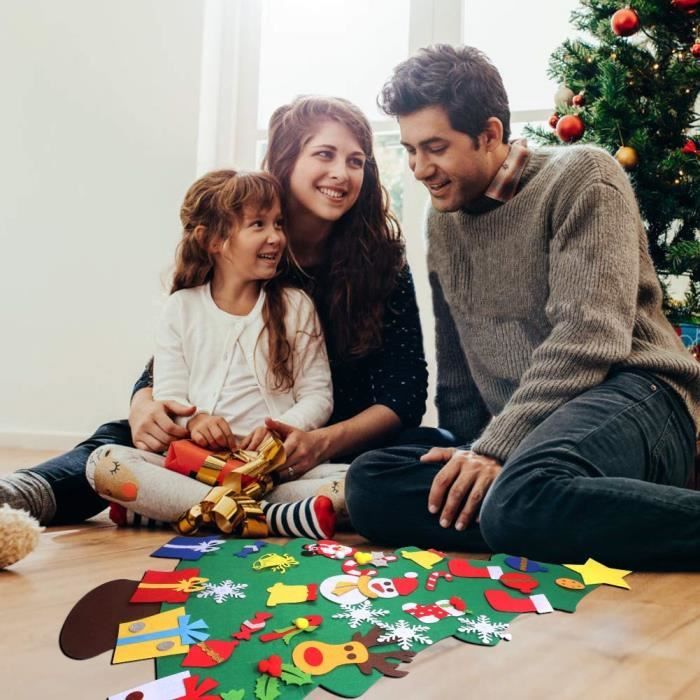 Lot De 20 Décorations Pour Sapin De Noël Décorations Faites Main Décoration De Père Noël Décorations De Noël Décorations Pour Arbres Décorations En Feutre - France