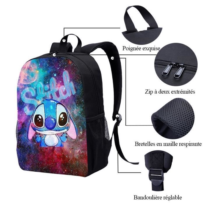 Sac dos Lilo Stitch 45x14x31cm Cartable Bandouli re 3D