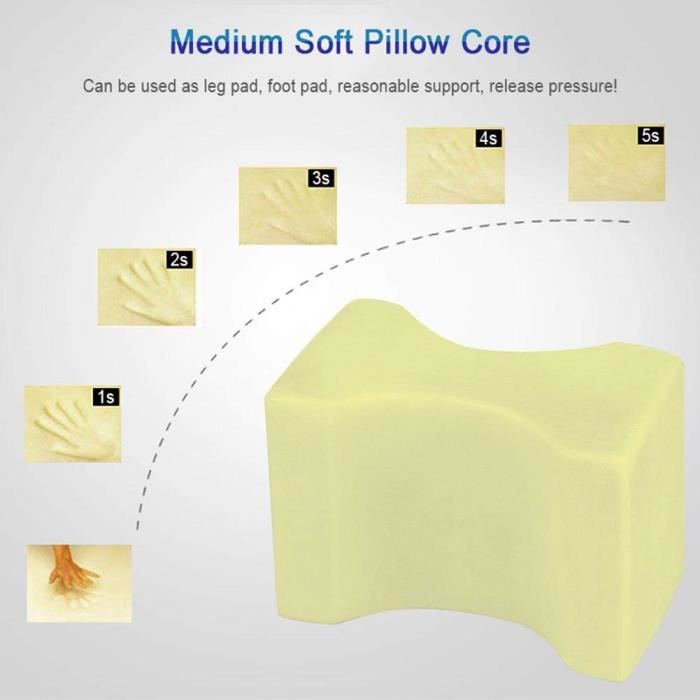 Oreiller de Jambe pour Dormeurs Latéraux, Coussin Genoux Nuit, Mousse à Mémoire de Forme, Soulagement de la Sciatique, DouleurJambes,aux Genoux | Leroy Merlin