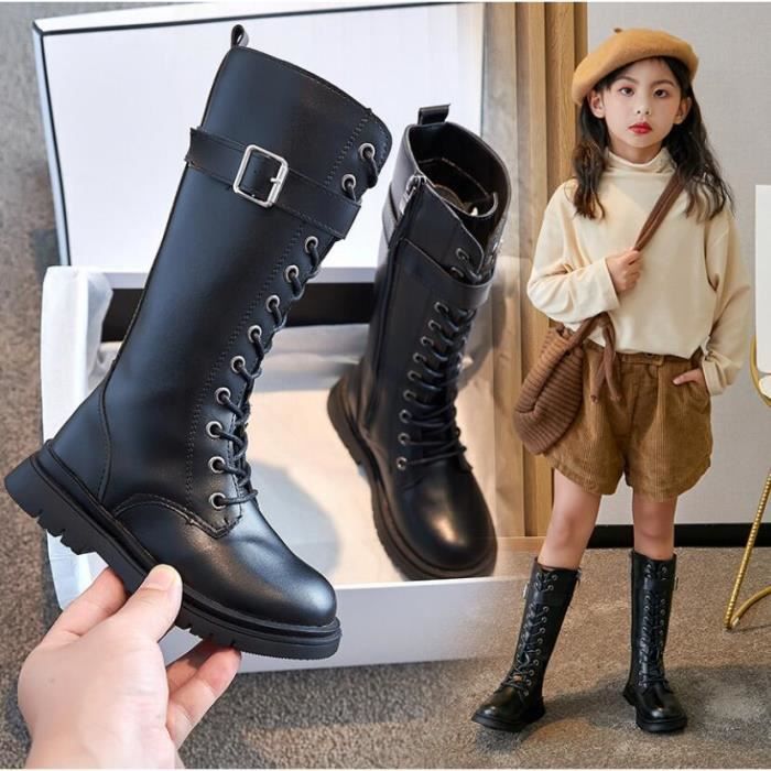 Bottes filles cuir discount