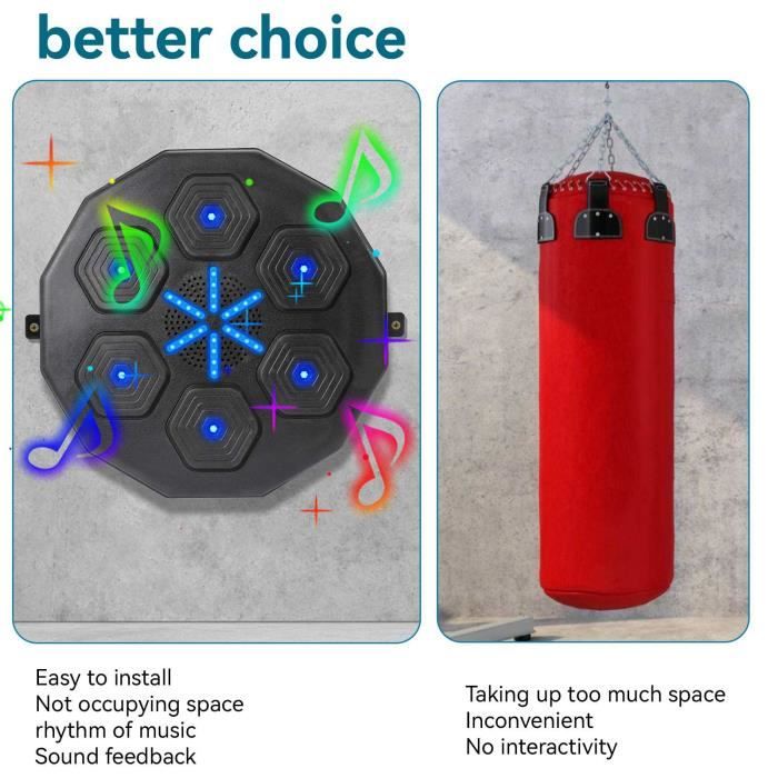 Machine De Boxe Musicale Adulte - 14 Modes De 16 Vitesse Music Boxing Machine Avec Gants De Boxe Comptage Intelligent Et Bluetooth Musicboxing 98998514