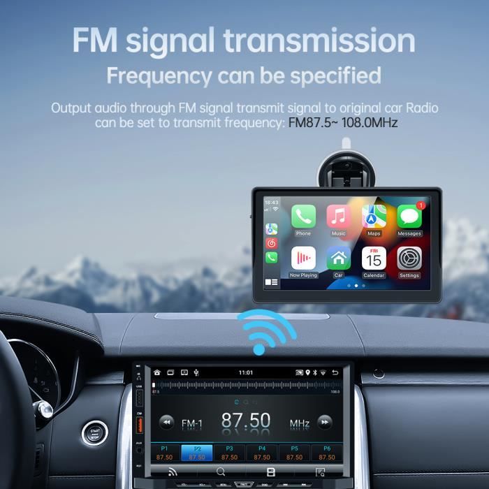 Apple Carplay - Écran autoradio - Multimédia - Wifi - Lecteur vidéo - Sans  fil - Écran