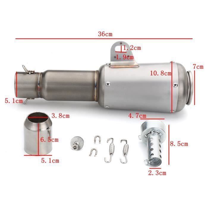 Adaptateur D'échappement Universel En Acier Inoxydable - Réducteur De Bruit Pour Voiture Et Moto - Diamètres 51mm à 70mm - 4