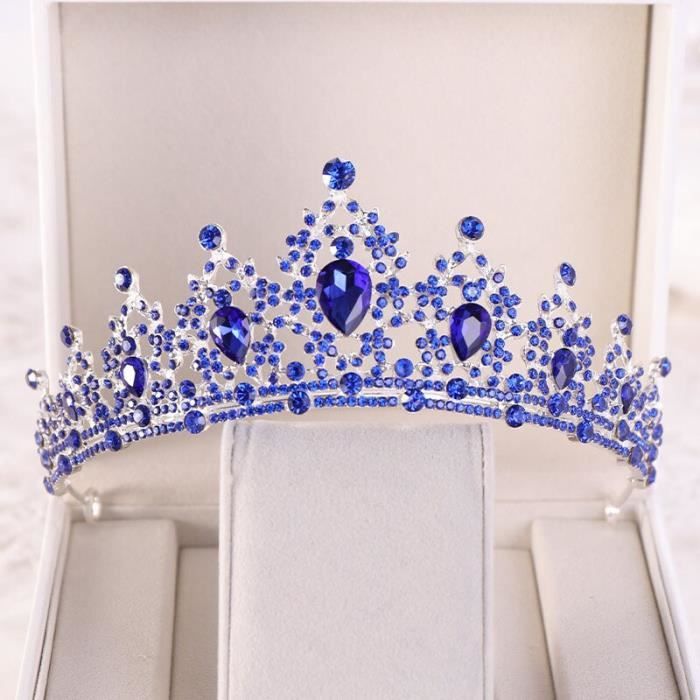 Diadème De Reine Avec Strass En Cristal Pour Femme Et Fille