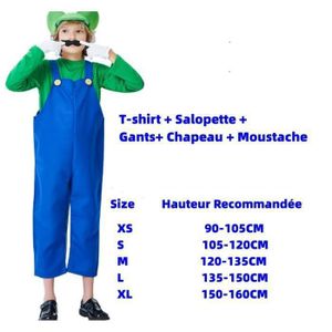 Mario Kostüm Für Kinder Von Jadeo – Einteiliger Overall, Größenhinweis Beachten, Nur Handwäsche