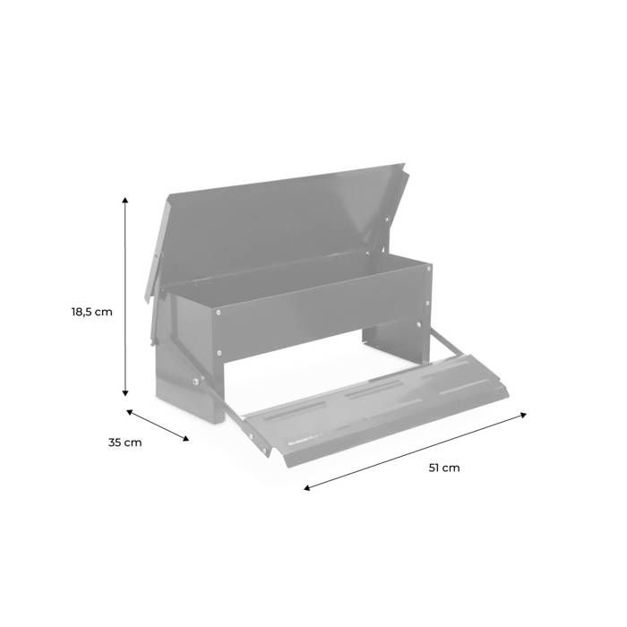 Distributeur Automatique De Grit (coquillages) Pour Poules - En Acier, Portable, Grande Capacité - Pour Poulailler Extérieur, Ferme - 5