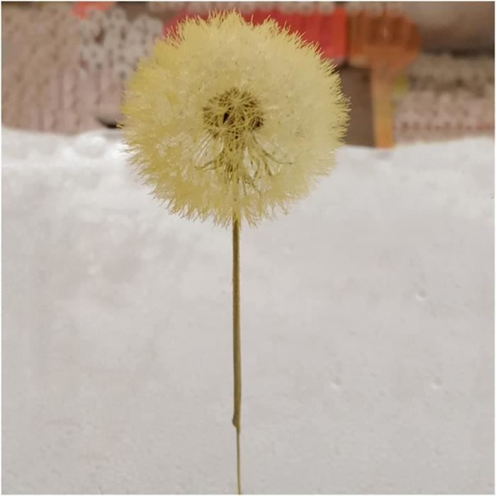Fleur Artificielle - Dandelion - Bouquet de Pissenlit - 12 Pièces - Plastique - Décoration Intérieure - Maison