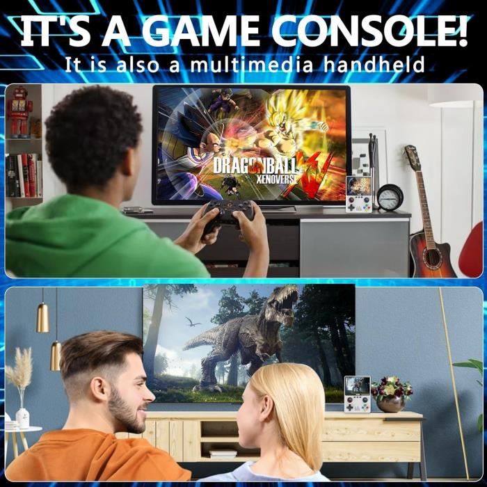 Console Rétro Portable X6 - 10000+ Jeux, 11 émulateurs, écran IPS 3,5 Pouces, Double Joystick 3D, Batterie 2000mAh