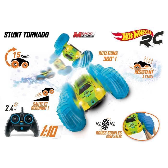 HOT WHEELS Stunt Tornado Voiture Radio Command e Echelle 1