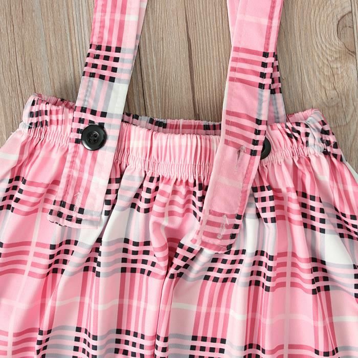 Ensemble Jupe Bébé Fille Automne-Hiver - 2/3 Pièces Manches Longues Volants + Robe à Bretelles