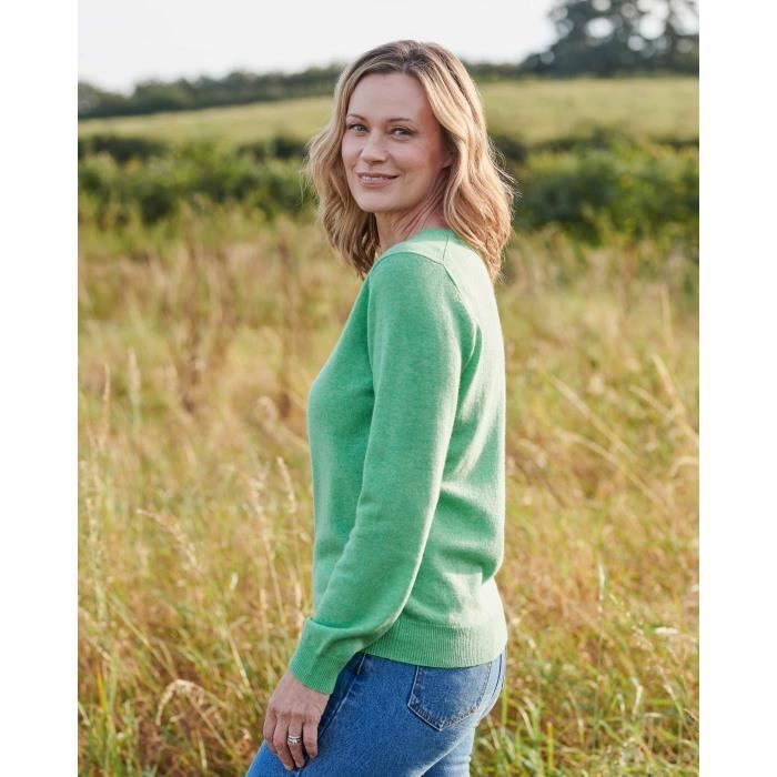 Pull femme vert 2025 pomme