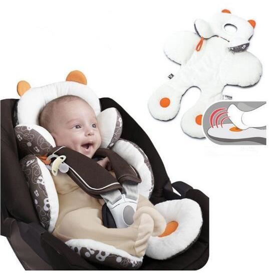 Coussin Réducteur Siège Auto Bébé Nouveau-né - Coussin Poussette Soutien Tête & Corps Doux Respirant