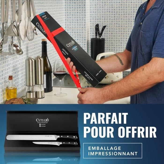 Couteau à Bords Ondulés Pour Fruits Et Légumes, Couteau Hachoir à