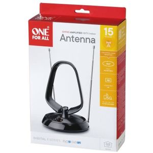 Antenne TV Active Intérieure/extérieure EMOS - Portée 80 Km, Omnidirectionnelle, Pour Réception DVB-T2