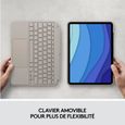 Etui Clavier Détachable - LOGITECH - Combo Touch - Pour iPad Pro 11 pouces (1e, 2e, 3e et 4e générations) - Couleur Sable-5