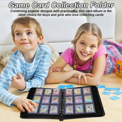 Classeur Porte-cartes 50 Pages – Capacité 400 Cartes – Cuir PU Imperméable, Fermeture éclair – Compatible MTG, TCG, Sport, Bancaires – Cadeau Pour Enfants
