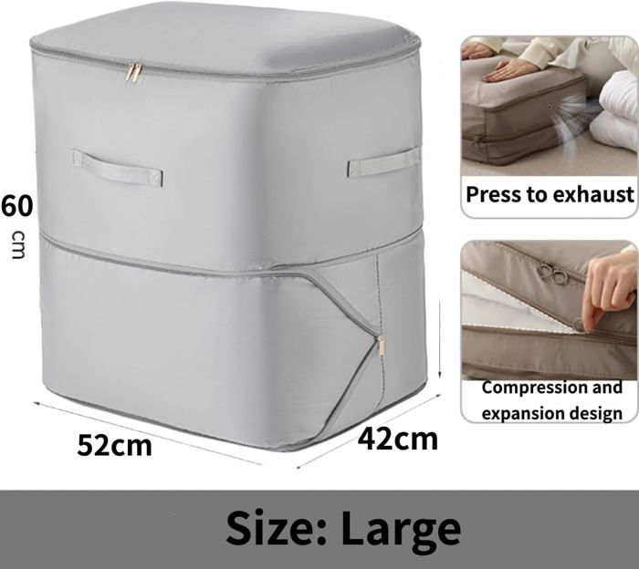 Sac De Compression Pour Sac De Couchage - Housse De Rangement Compacte Avec Sangles | Pour Camping, Voyage, Vêtements
