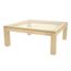 Ethnik Chic Table Basse Carree Vitree Maya Finition Bois