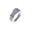 Bague Argent Rhodie Ceinture Zircons Argent Achat Vente