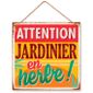 Les Tr/ésors De Lily Q0582 - Plaque m/étal Entre Qui Veut Sort Qui Peut ! - 30x13 cm