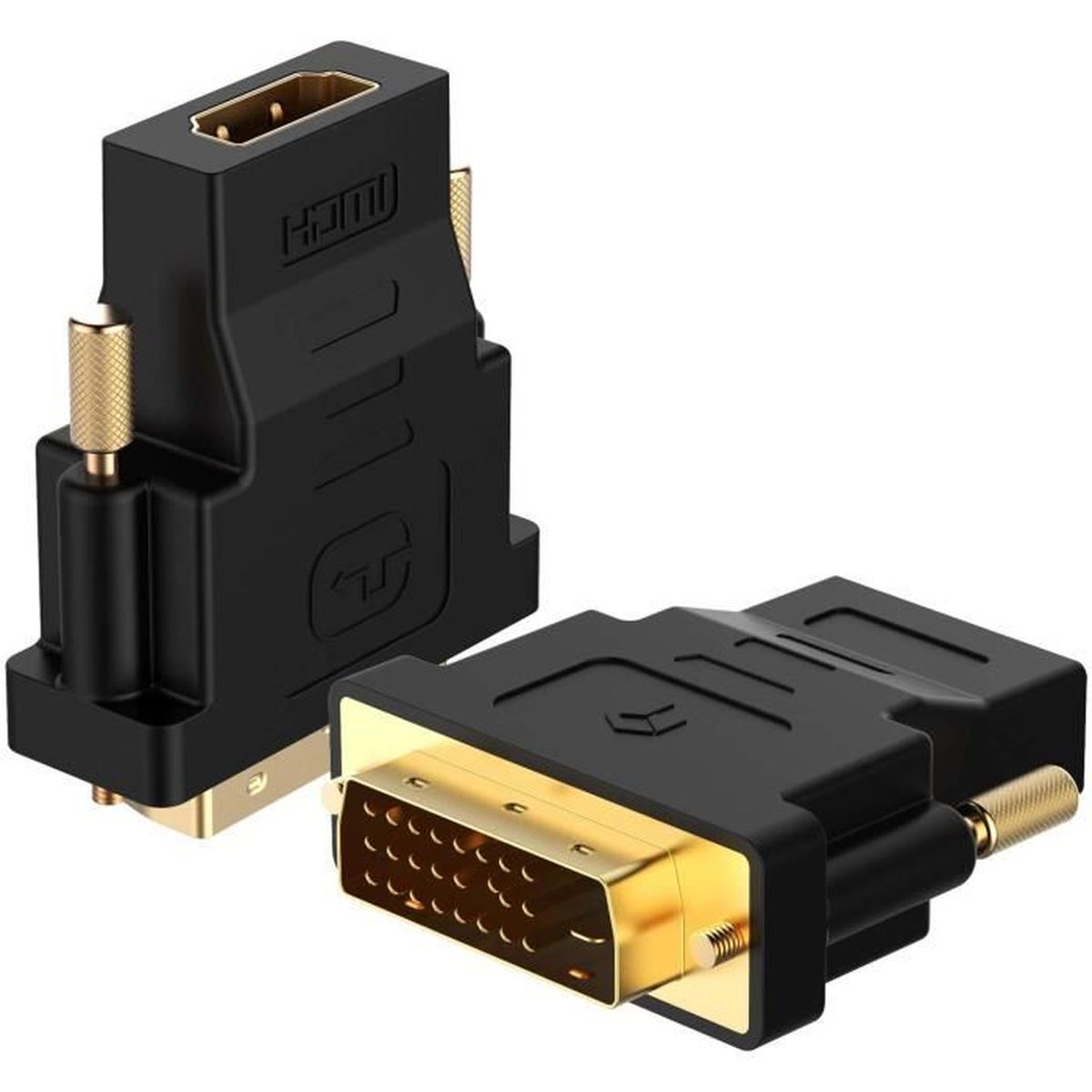 Adaptateur DVI vers HDMI, 1080P Full HD, Lot de 2, Noir Cdiscount TV