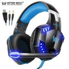 IAMS CHIEN Casque Gaming PS4 Bleu KOTION EACH G2000 - Casque Gamer filaire PC avec Lumière LED