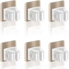 Support balais - FOCLATUNER - Lot de 6 - Antidérapant - Sans perçage - Capacité 5 kg