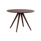 Miliboo - Table à manger ronde design noyer D106 cm WALFORD