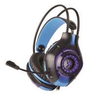 Alpha Omega Players Micro-casque Gaming Rétro-éclairé Dragon C29 Noir et bleu pour PC, PS4, Xbox One et Nintendo
