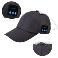 HURRISE casque d'écoute Casque sans fil Bluetooth 4.2 casque chapeau musique sport course casquette de baseball (gris)