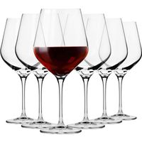 Krosno Grand Verre à Vin Rouge Bourgogne en Cristal - Lot de 6 Verres - 860 ml - Collection Splendour - Lavable au Lave-Vaisselle
