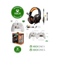 Pack Manette XBOX ONE-S-X-PC BLANCHE EDITION Officielle + Casque Gamer PRO H3 ORANGE SPIRIT OF GAMER XBOX ONE/S/X/PC