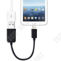 TD® Câble USB Adaptateur Périphérique Connexion Appareils Téléphone Manette jeux Clavier Micro USB Double Ports Transfert Données